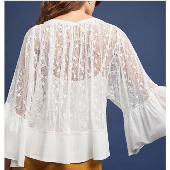 Anthropologie Henley Lace Kimono Top Size Medium NWT - Picture 4 of 6